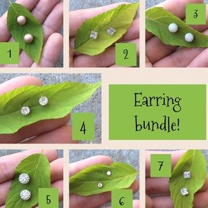 Earring bundle! 7 pairs of everyday stud earrings!